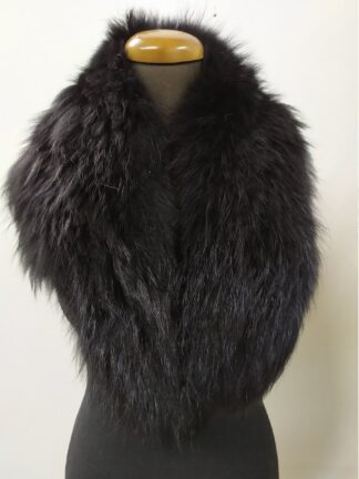 Finn raccoon high quality fur collar Black color, coat winter accessories