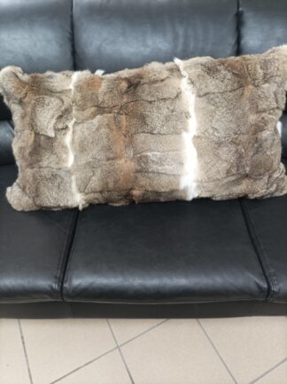 Real  fox fur pillow ,natural color, Home warmer