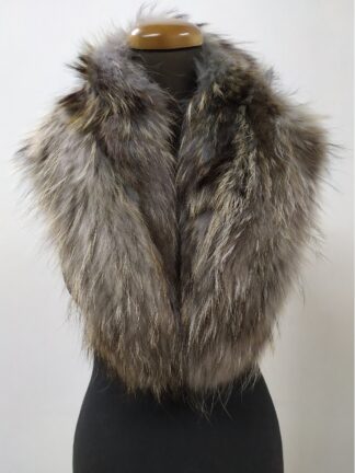 Finn raccoon high quality fur collar Gray color, coat winter accessories