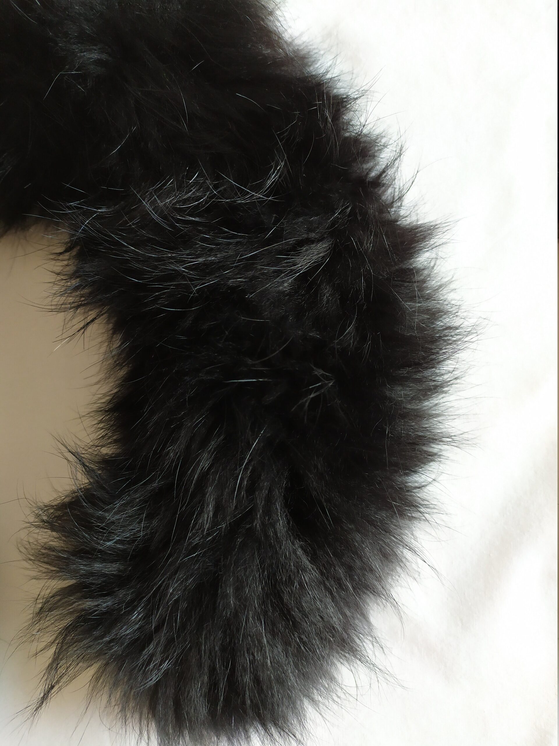 Real Finn raccoon hood trim, black finn raccoon fur hood trim, fur scarf.fur strips accessories for jackets and coats/ unisex mens womans - Image 4