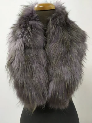 Finn raccoon high quality fur collar Dark Gray color, coat winter accessories