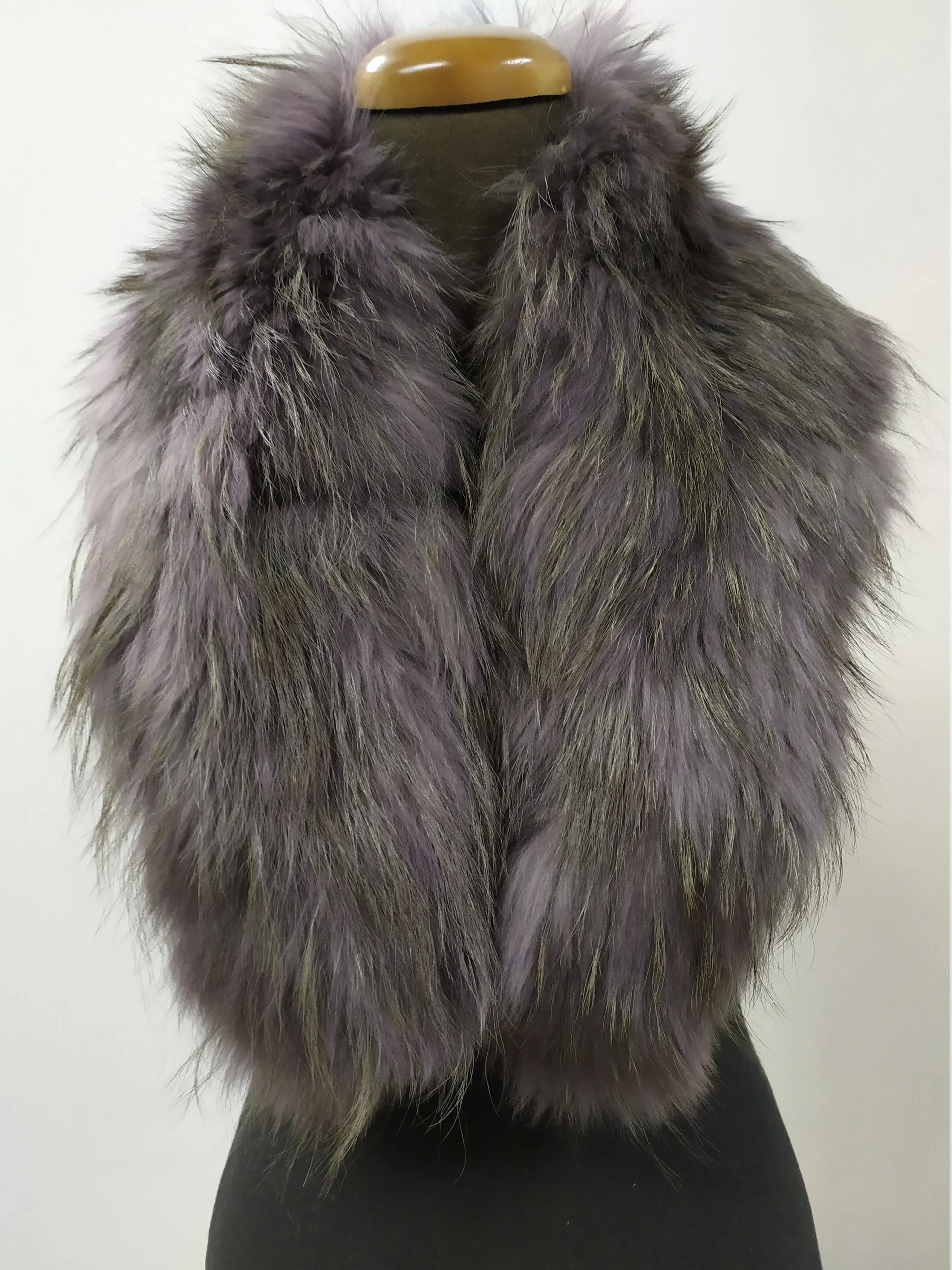 Finn raccoon high quality fur collar Dark Gray color, coat winter accessories