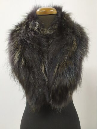 Finn raccoon high quality fur collar Gray & Green color, coat winter accessories