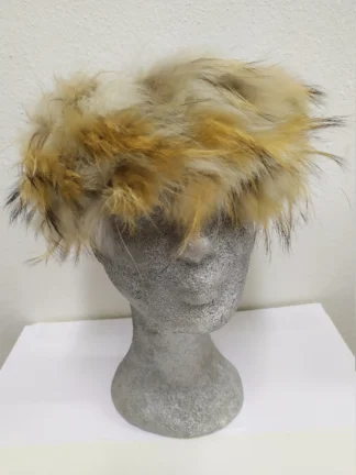 Real fur Finn Raccoon headband accessories Mouton natural color / head warmer