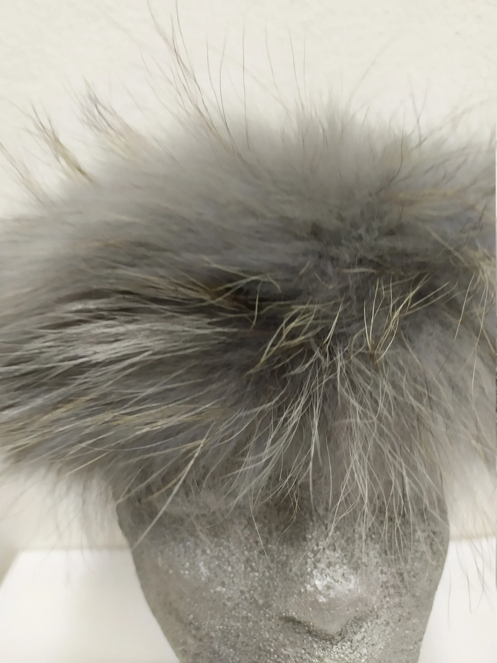 Real fur Finn Raccoon headband accessories Gray & ciel color / head warmer - Image 3