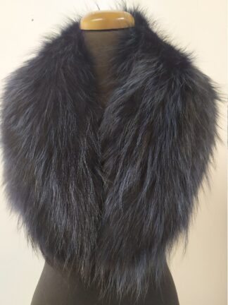 Finn Raccoon high quality fur collar Dark blue color, coat winter accessories