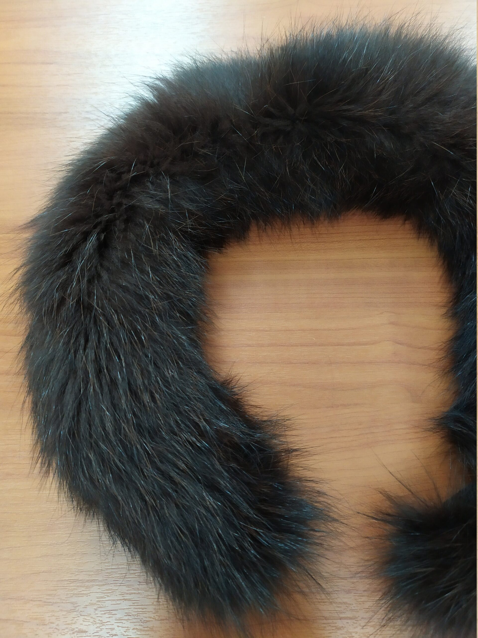 Real Fox hood trim, fur collar, dark brown fox fur hood trim, fur scarf. fur strips accessories for jackets and coats/ unisex mens womans - Image 2