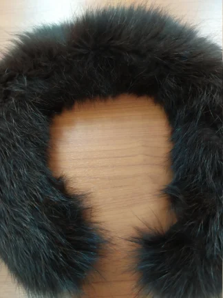 Real Fox hood trim, fur collar, dark brown fox fur hood trim, fur scarf.  fur strips accessories for jackets and coats/ unisex mens womans