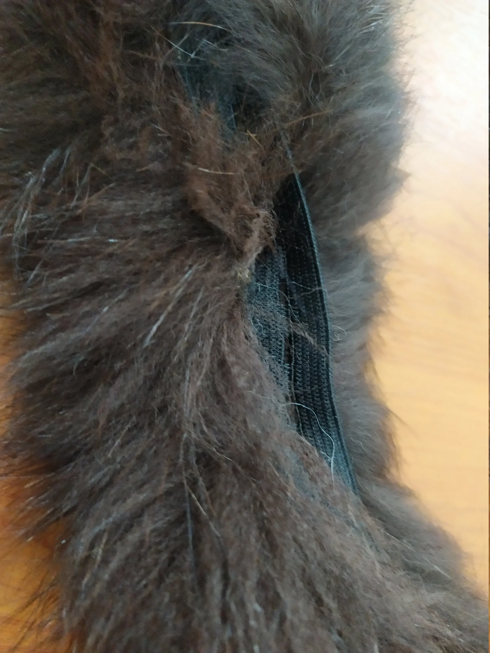 Real Fox hood trim, fur collar, dark brown fox fur hood trim, fur scarf. fur strips accessories for jackets and coats/ unisex mens womans - Image 4