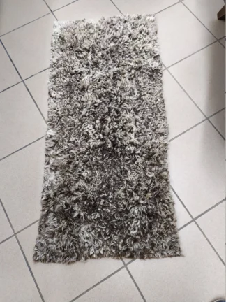 Real fur rectangle carpet rug, fur sheep, snoutap colour,