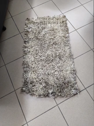 Real fur rectangle carpet rug, fur sheep, snoutap colour,