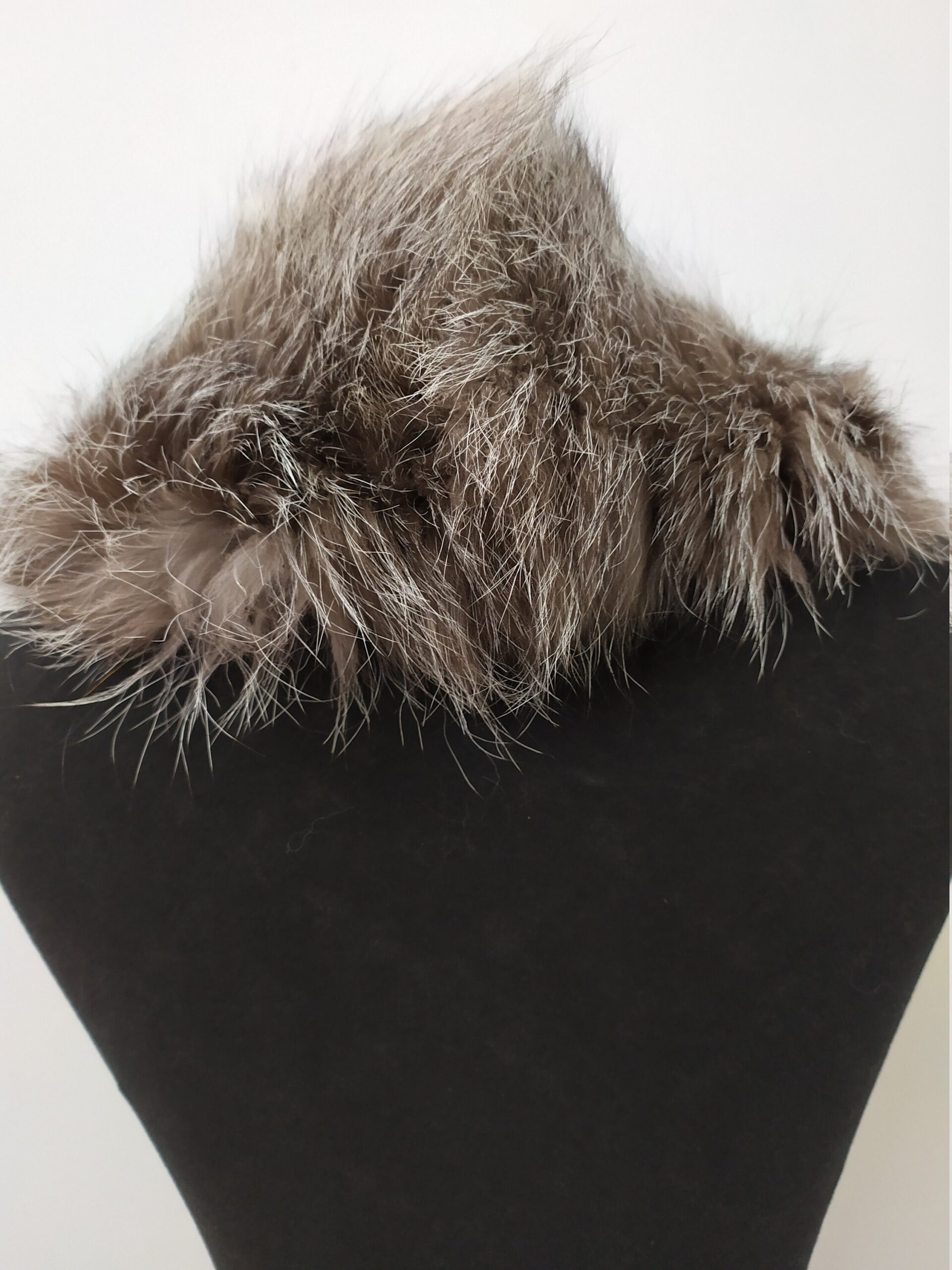 Fur collar,Fox high quality fur collar Silver and brown color,real fur scarf, coat winter accessories - Image 2