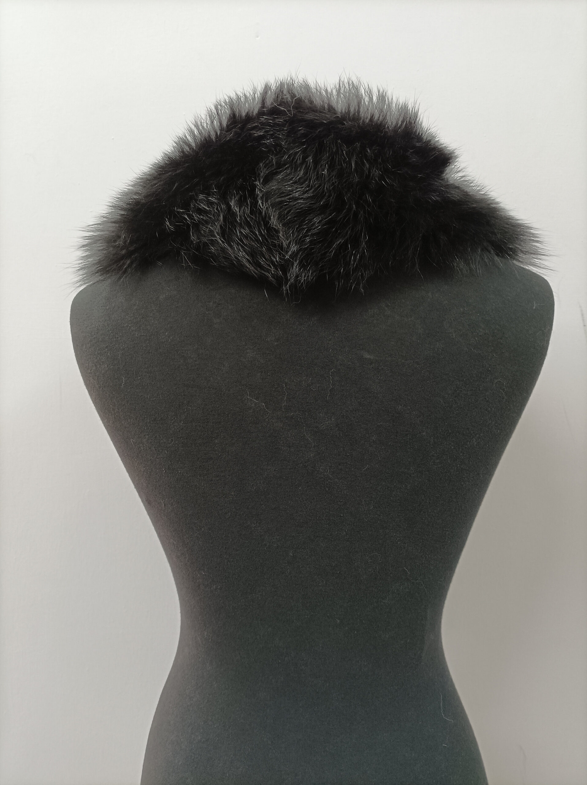 Fur collar,fox high quality fur collar black color, coat winter accessories - Image 2