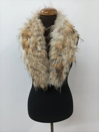 Fur collar, Finn raccoon and mouton high quality fur collar light natural color, coat winter accessories