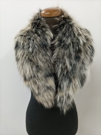 Fur collar, Finn raccoon high quality fur collar white and black color, coat winter accessories
