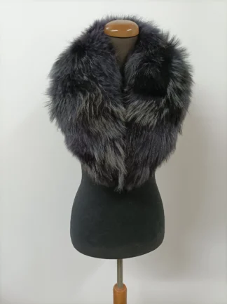 Fur collar,finn raccoon high quality fur collar ,dark blue black gray color, coat winter accessories