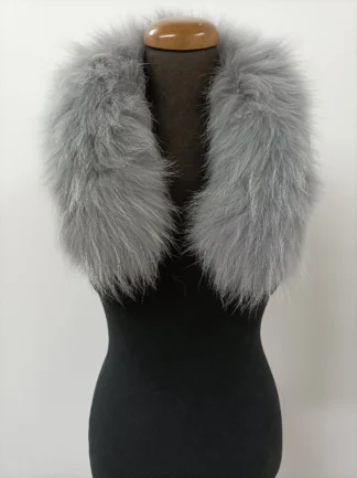 Fur hood trim, real finn raccoon hood trim,light gray color, fur collar,  fur hood trim, fur scarf.