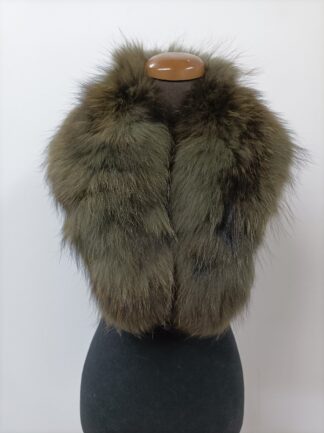 Fur collar,finn raccoon high quality fur collar ,green color, coat winter accessories