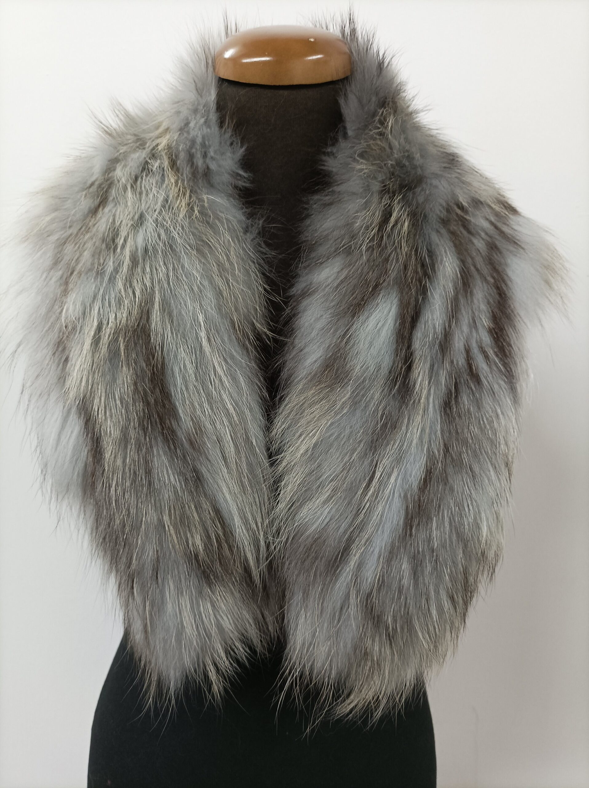 Fur collar,finn raccoon high quality fur collar , light gray color,coat winter accessories - Image 3