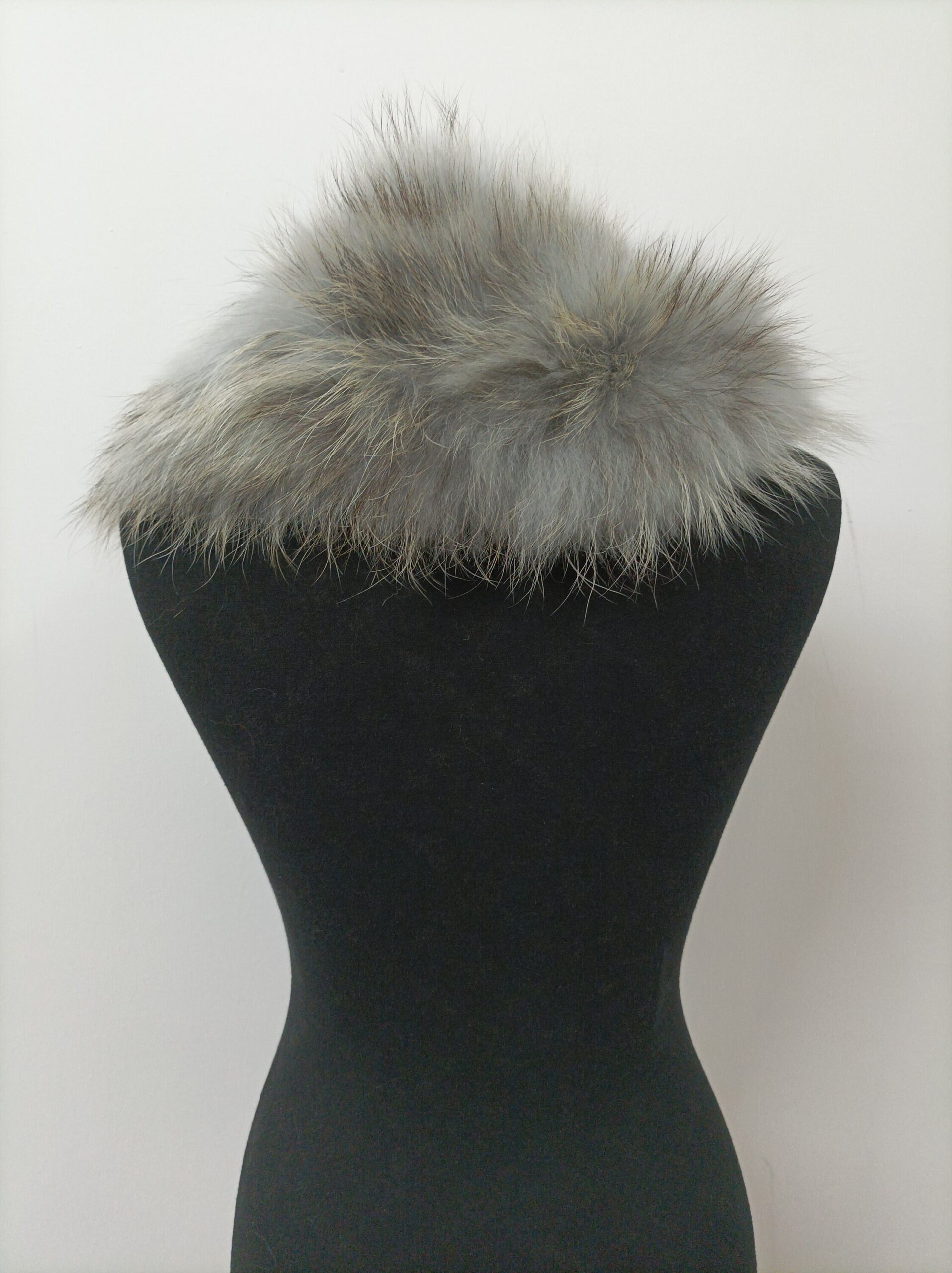 Fur collar,finn raccoon high quality fur collar , light gray color,coat winter accessories - Image 5