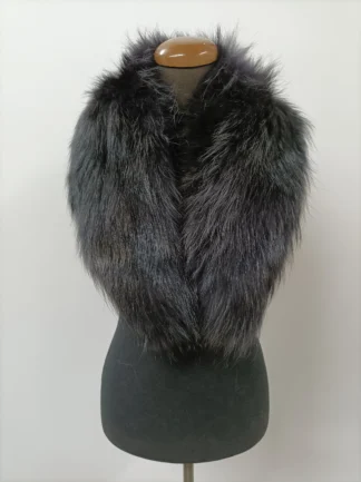Fur collar,finn raccoon high quality fur collar ,dark blue black gray color, coat winter accessories