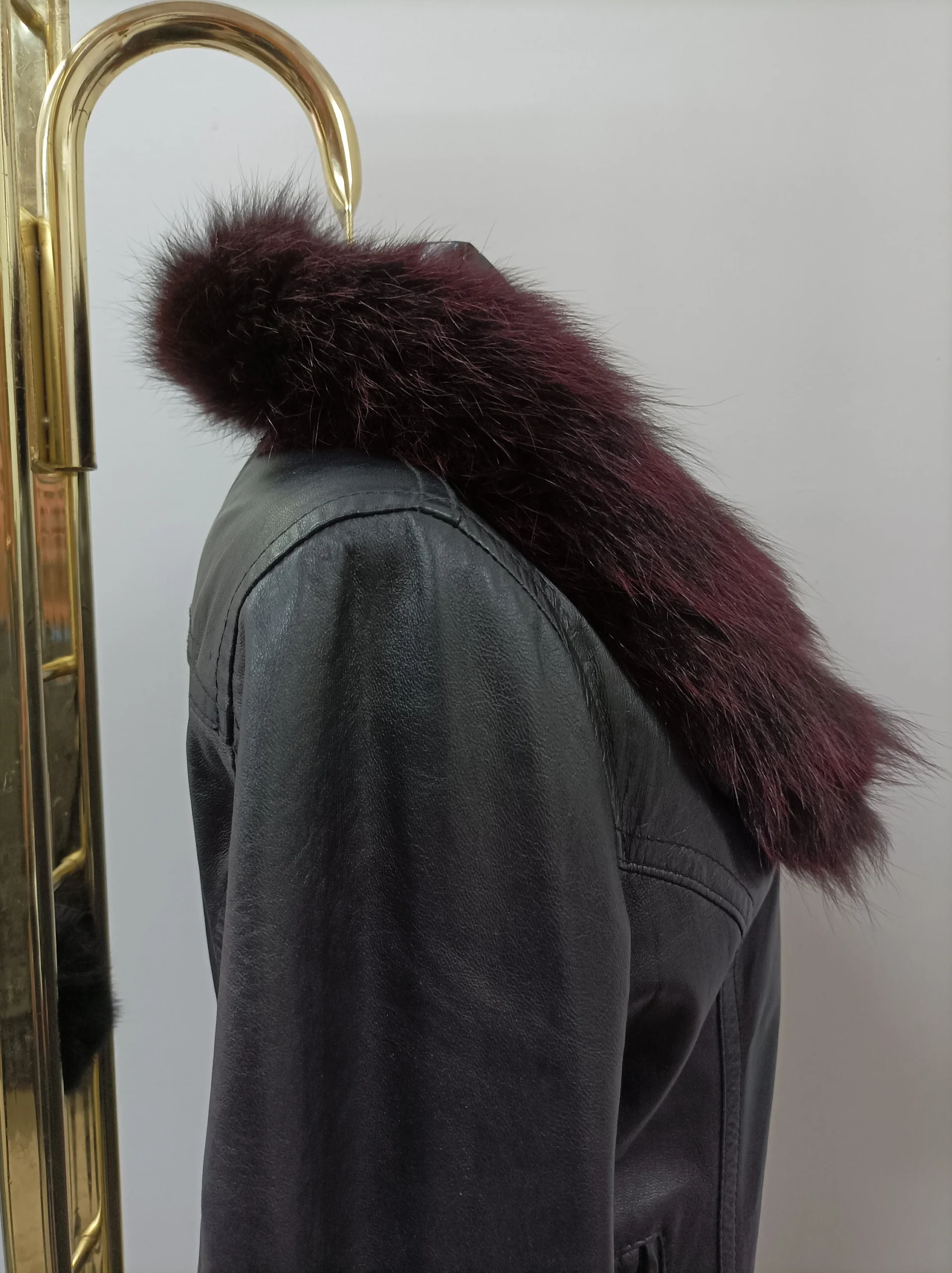 Real Fox hood trim, fur collar, Bordo fox fur hood trim, fur scarf. - Image 3