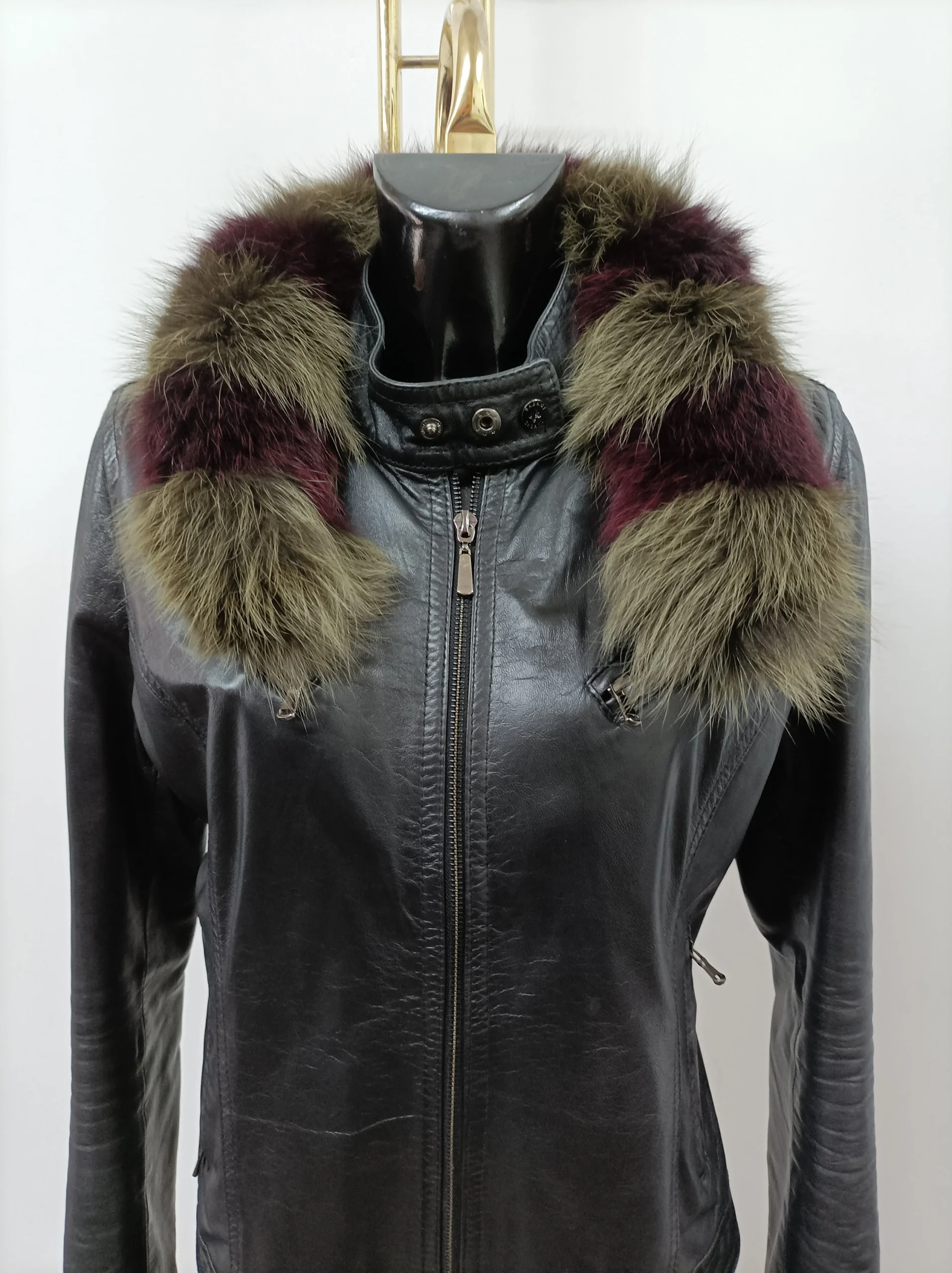 Real Fox hood trim, fur collar, multicolor fox fur hood trim, fur scarf.