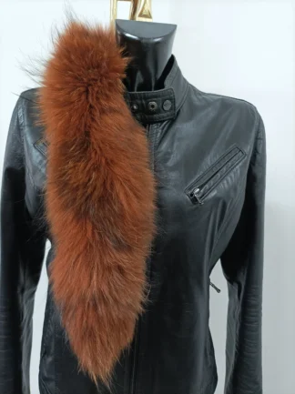 Real Finn raccoon hood trim, fur collar, Keramidi color finn raccoon fur hood trim, fur scarf.