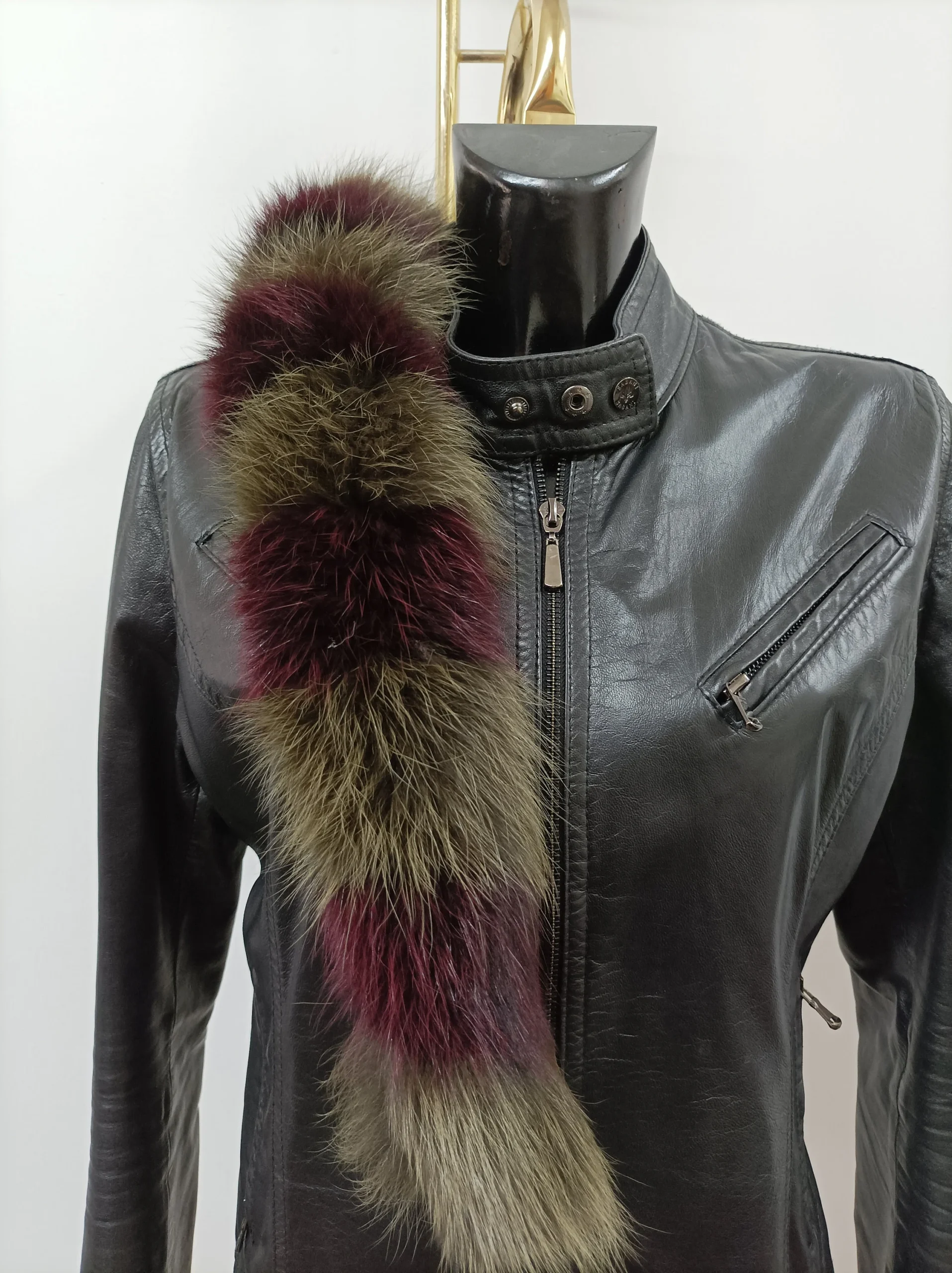 Real Fox hood trim, fur collar, multicolor fox fur hood trim, fur scarf. - Image 4