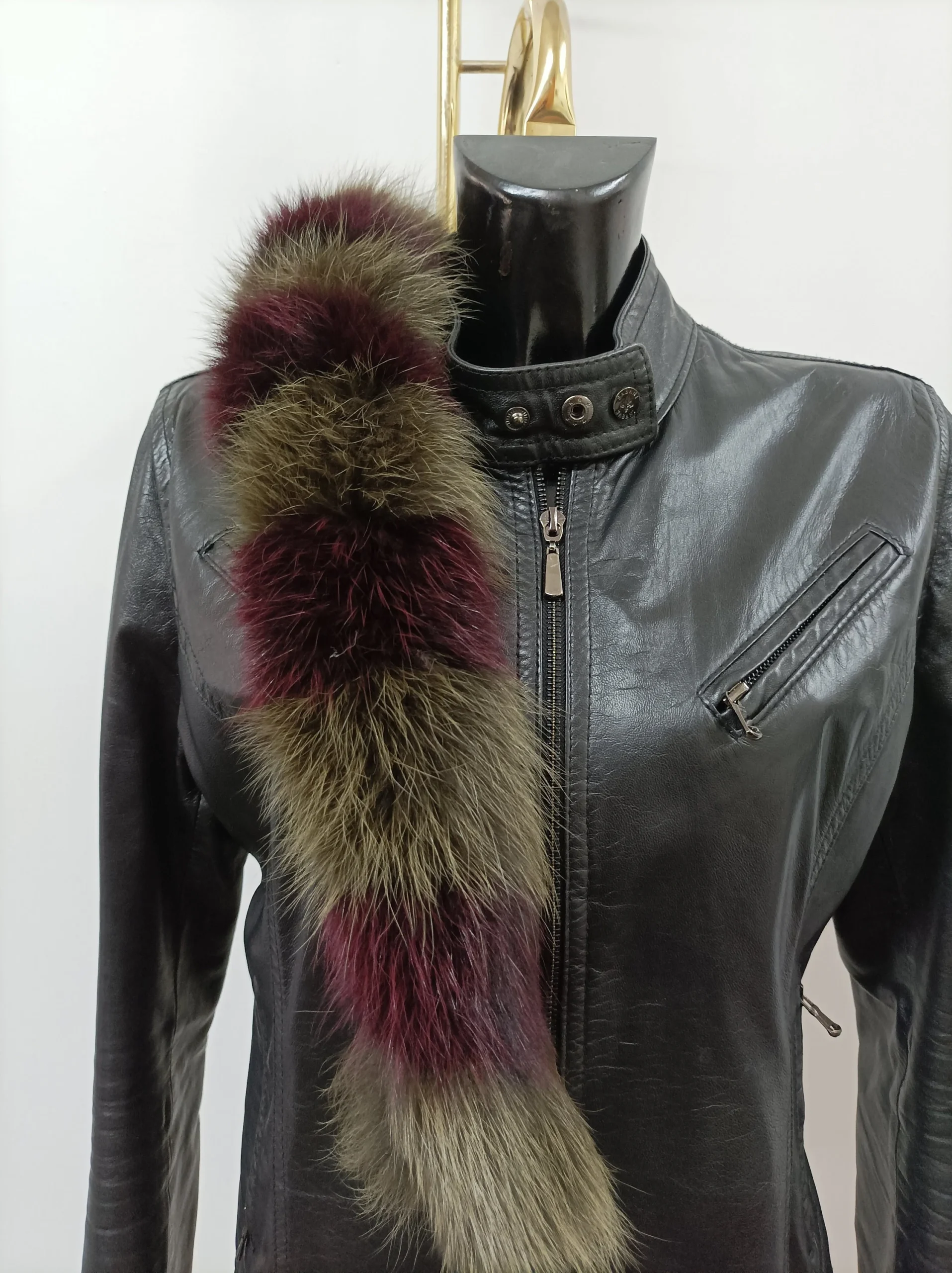 Real Fox hood trim, fur collar, multicolor fox fur hood trim, fur scarf. - Image 5