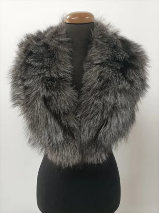 Fur collar, fox high quality fur collar silver color,real fur scarf, coat winter accessories