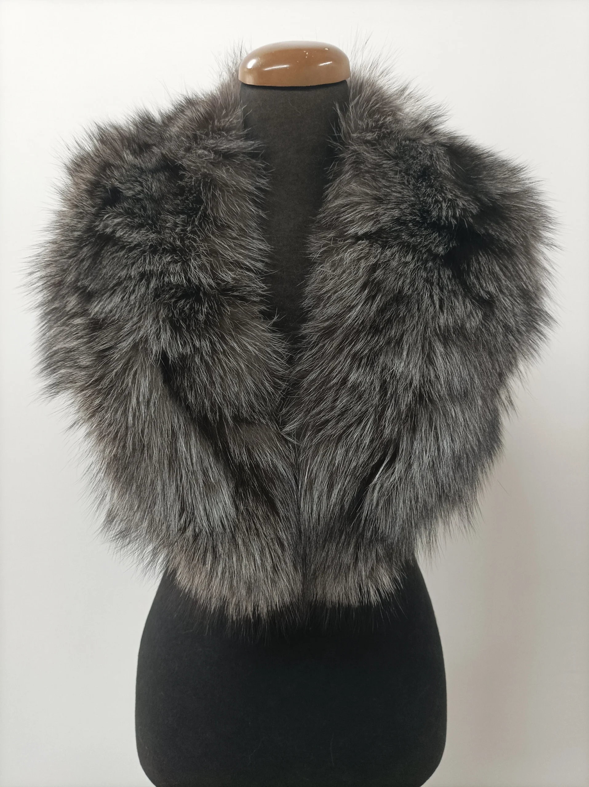 Fur collar, fox high quality fur collar silver color,real fur scarf, coat winter accessories