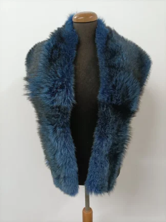 Women's Real fur coyote, blue color, etol bolero shawl , Evening wear