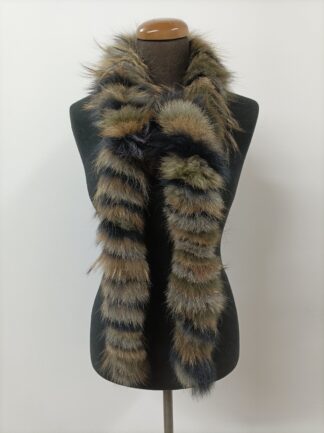 Fur fox multicolor long scarf fluffy and thick quality.