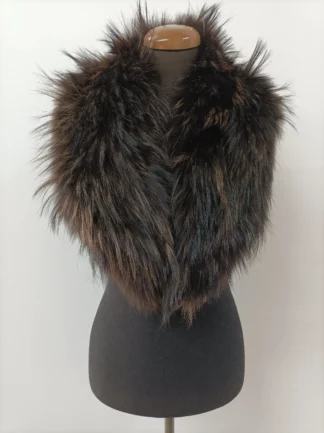 Fur collar,finn raccoon high quality fur collar ,brown color, coat winter accessories
