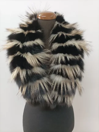 Fur collar,fox high quality fur collar black and gold color, coat winter accessories