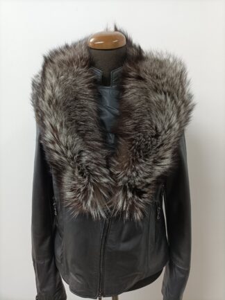 Fur collar, fox high quality fur collar silver brown color, real fur scarf, coat winter accessories