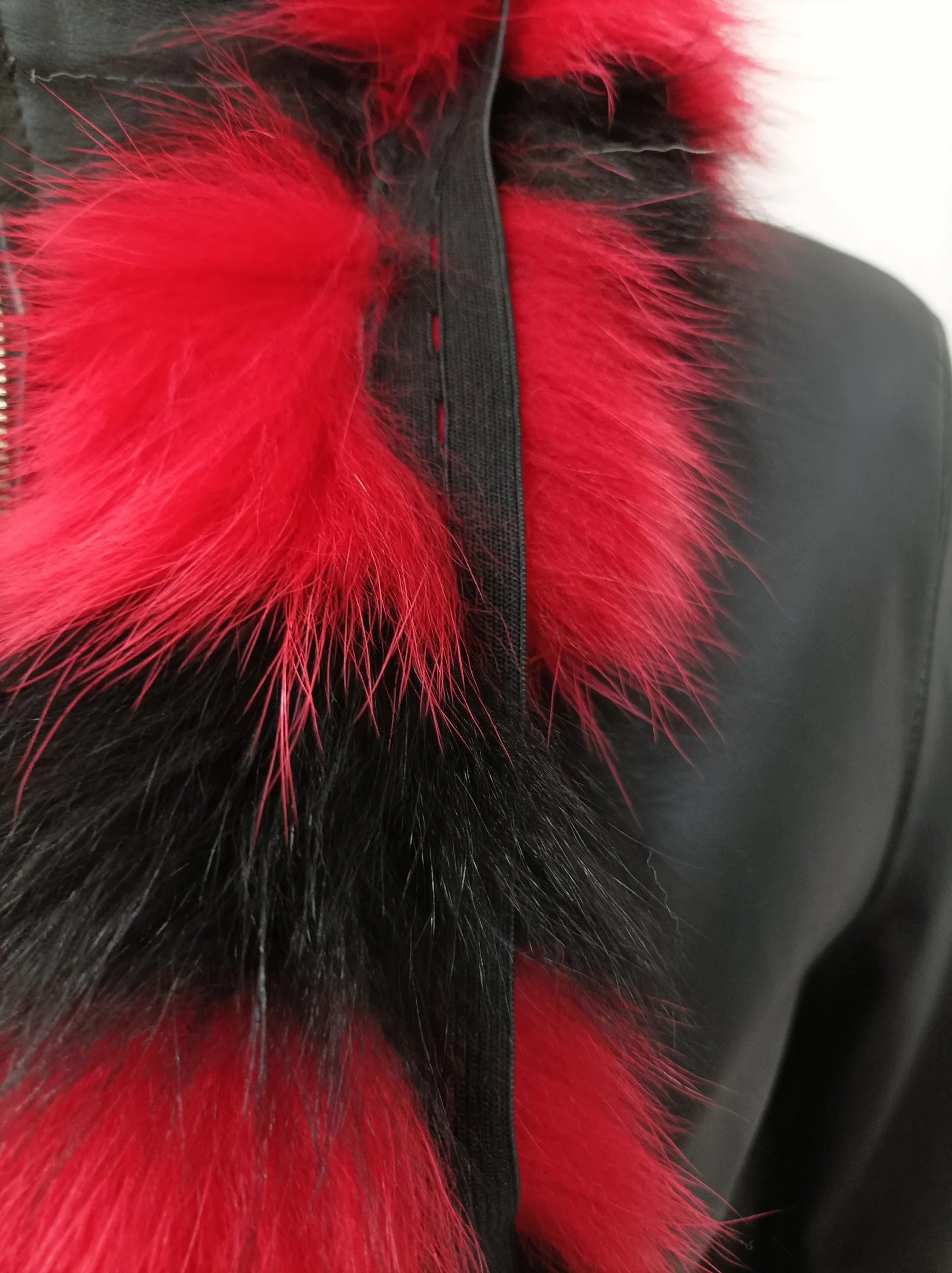 Real Fox hood trim, fur collar, multicolor fox fur hood trim, fur scarf. - Image 3