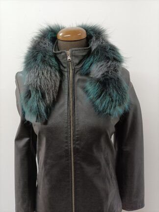 Real Fox hood trim, fur collar, multicolor fox fur hood trim, fur scarf.