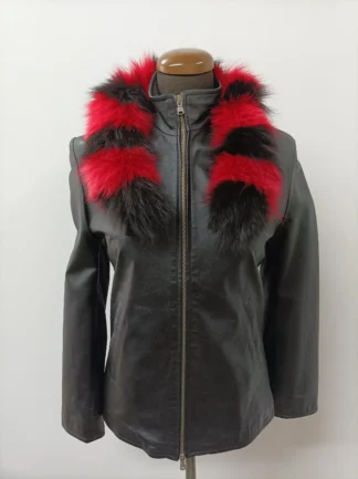 Real Fox hood trim, fur collar, multicolor fox fur hood trim, fur scarf.