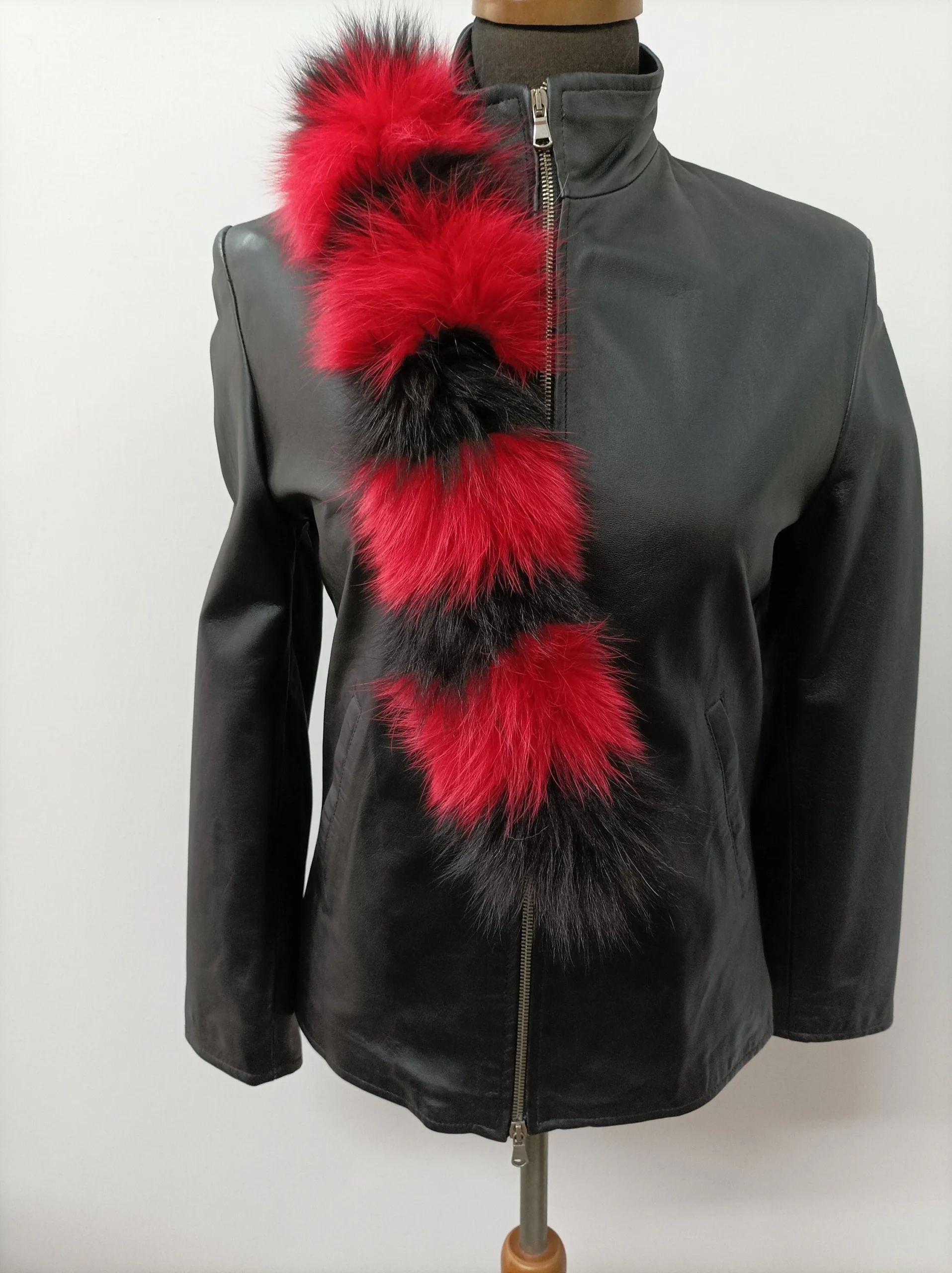 Real Fox hood trim, fur collar, multicolor fox fur hood trim, fur scarf. - Image 4