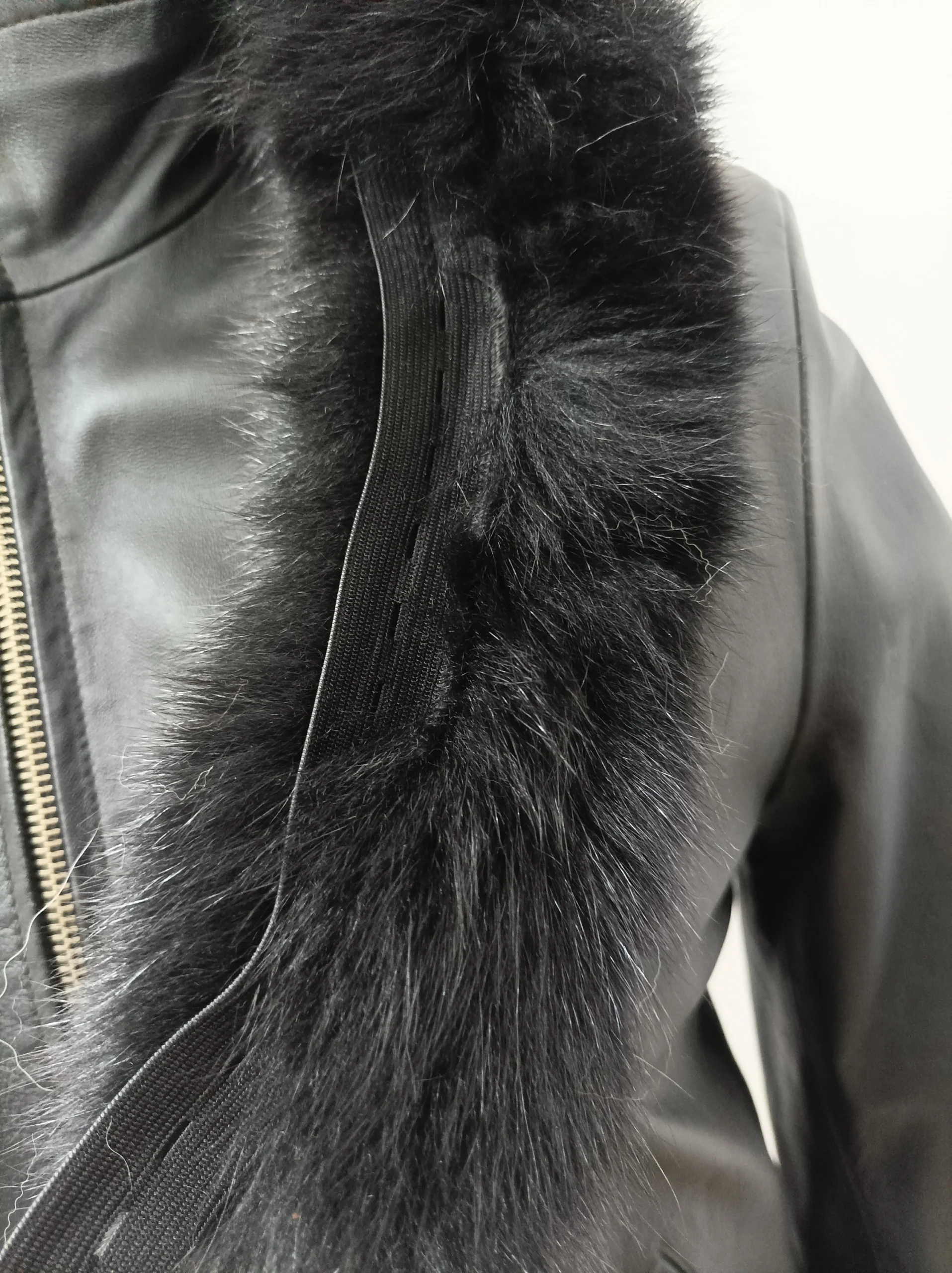 Fur trim for hood,Real Fox hood trim, black color fox fur hood trim, fur strips accessories for jackets and coats/ unisex mens womans - Image 3