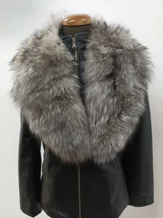 Fur collar,fox high quality fur collar silver and brown color, coat winter accessories