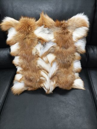 Real  fox fur pillow ,canada fox  natural color, Home warmer