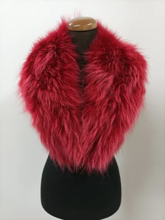 Red Finn Raccoon Fur Collar: Winter Coat Accessory