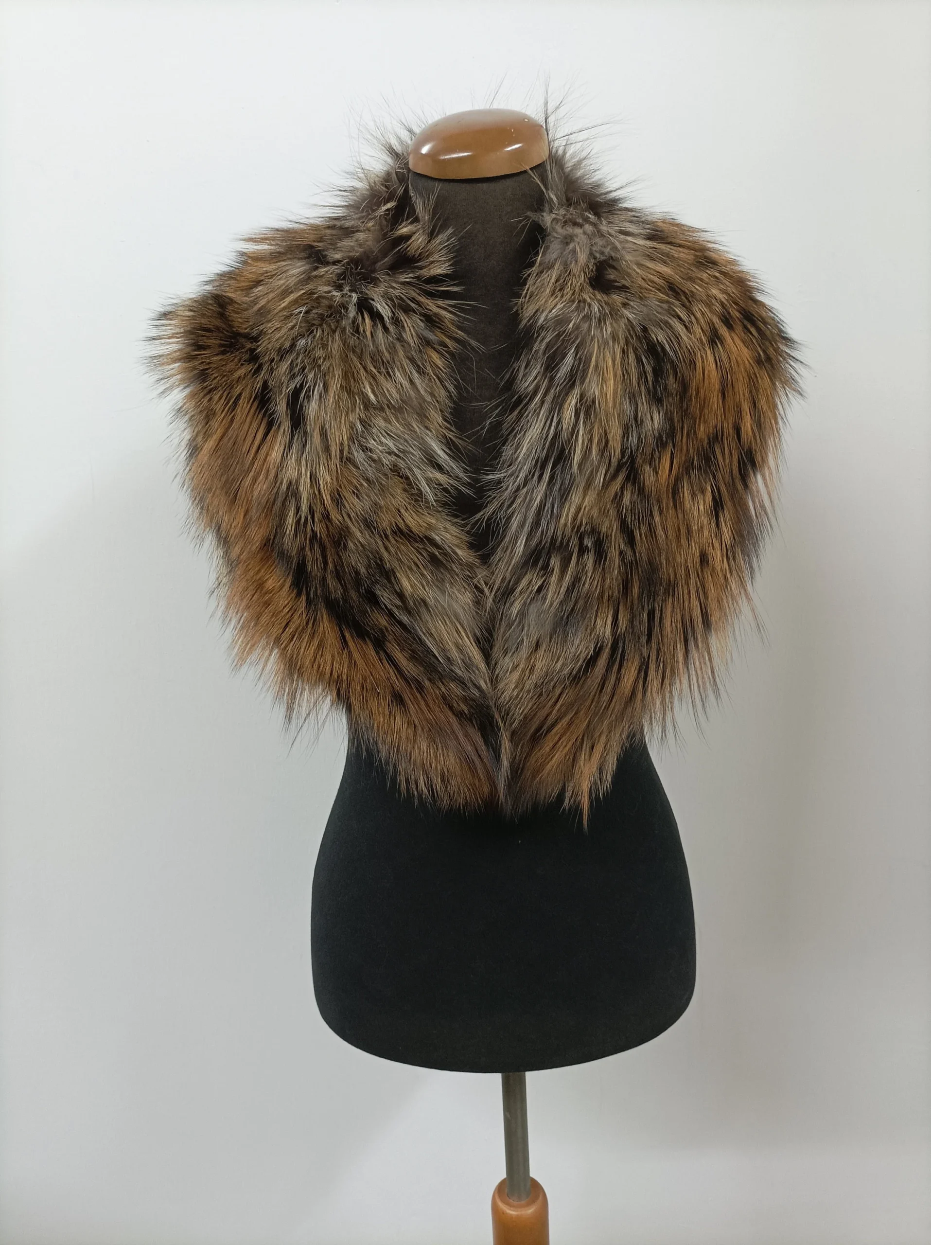 Real Fox Fur Collar: Gold & Brown Winter Coat Accessory