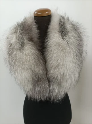 Real Fox Fur Collar: Silver Winter Coat Accessory