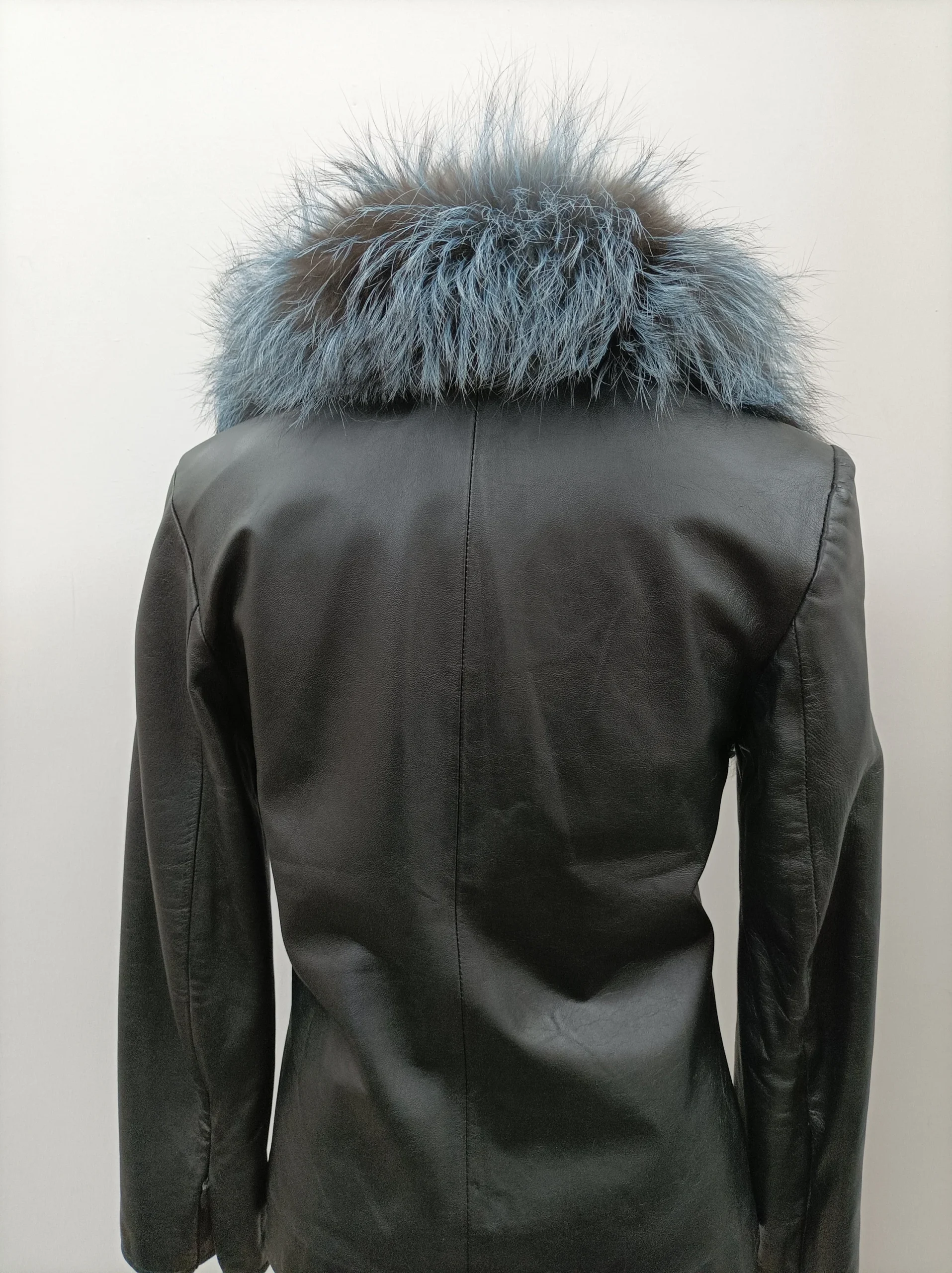 Real Fox Fur Hood Trim, Blue Fur Scarf Collar - Image 3