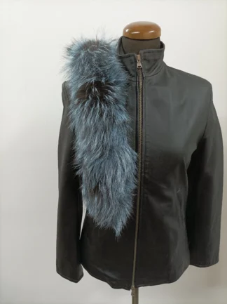 Real Fox Fur Hood Trim, Blue Fur Scarf Collar