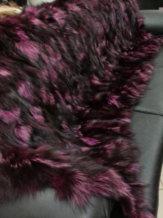 Real Fox Fur Blanket Throw: Fluffy Home Warmer